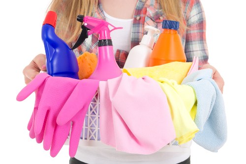 Local Marylebone carpet cleaner treating a carpet stain